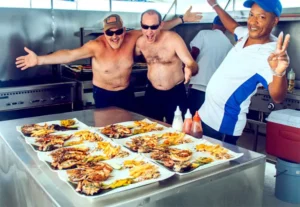 The floating kitchen during service
